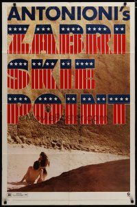 3x992 ZABRISKIE POINT 1sh '70 Michelangelo Antonioni's bizarre movie about teen sex!