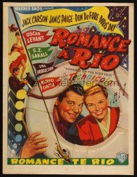 4a613 ROMANCE ON THE HIGH SEAS Belgian '48 1st Doris Day, Jack Carson, Don DeFore, Janis Paige