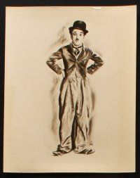 4c669 CHAPLIN REVUE 5 8x10 stills '60 candids of Charlie & great artwork from Modern Times!