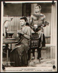 4c640 TEN COMMANDMENTS 6 8x10 stills '56 Cecil B. DeMille, Heston, Brynner, Robinson, Paget!