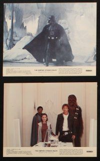 4c111 EMPIRE STRIKES BACK 7 color 8x10 stills '80 Lucas, Luke, Darth Vader, Han, Chewie, Leia, R2!