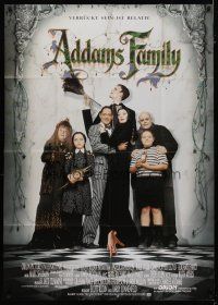 4e454 ADDAMS FAMILY German 33x47 '91 Raul Julia, Christina Ricci, weird is relative!