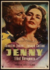 4e619 PORTRAIT OF JENNIE German '54 Litter art of Joseph Cotten & beautiful ghost Jennifer Jones!