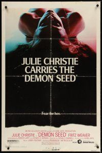 4m239 DEMON SEED 1sh '77 Julie Christie is profanely violated by a demonic machine!