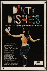 4m252 DIRTY DISHES 1sh '78 Joyce Bunuel's La Jument Vapeur, sexy topless housewife Carole Laure!