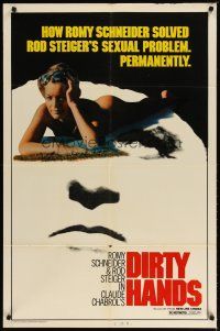 4m254 DIRTY HANDS 1sh '77 sexiest naked Romy Schneider, Rod Steiger, Claude Chabrol!