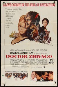 4m259 DOCTOR ZHIVAGO 1sh R72 Omar Sharif, Julie Christie, David Lean English epic, Terpning art!