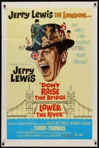 4m265 DON'T RAISE THE BRIDGE, LOWER THE RIVER 1sh '68 wacky image of Jerry Lewis in London!