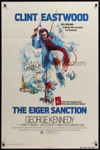 4m286 EIGER SANCTION 1sh '75 Clint Eastwood's lifeline was held by the assassin he hunted!