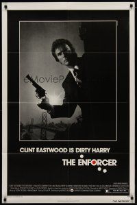 4m297 ENFORCER 1sh '76 Clint Eastwood as Dirty Harry w/.44 magnum & Golden Gate Bridge!