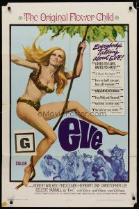 4m304 EVE 1sh '68 wild sexy jungle artwork, the original flower child!