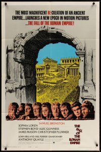 4m311 FALL OF THE ROMAN EMPIRE style A 1sh '64 Anthony Mann, Sophia Loren, cool chariot race art!