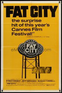 4m317 FAT CITY 1sh '72 Stacy Keach, Jeff Bridges, Susan Tyrrell, John Huston, boxing!