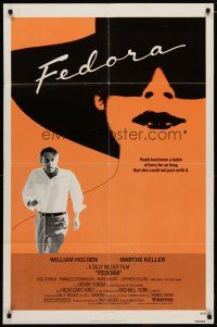 4m318 FEDORA 1sh '78 Billy Wilder directed, William Holden, cool art of Marthe Keller!