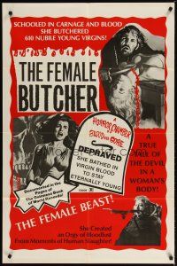 4m319 FEMALE BUTCHER 1sh '73 Jorge Grau's Ceremonia sangrienta, 610 nubile virgins!