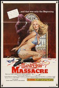 4m580 MARDI GRAS MASSACRE 1sh '78 New Orleans, super sexy horror artwork!