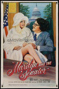 4m581 MARILYN & THE SENATOR 1sh '77 sexy Nina Fause & William Margold w/ Capitol building behind!