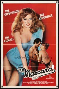 4m583 MASCARA 1sh '82 Lisa De Leeuw, sexploitation, The Expectation, The Experience, The Climax!