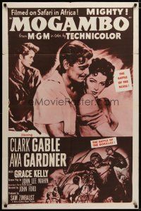 4m604 MOGAMBO 1sh R60s Clark Gable, Grace Kelly & Ava Gardner in Africa!