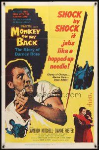 4m606 MONKEY ON MY BACK 1sh '57 Cameron Mitchell chooses a woman over dope and kicks the habit!