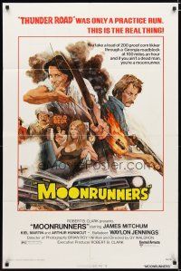 4m608 MOONRUNNERS 1sh '74 Waylon Jennings, James Mitchum, great bootlegging artwork!