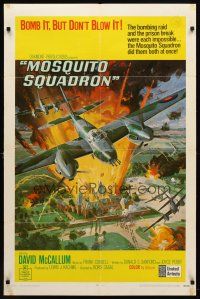 4m612 MOSQUITO SQUADRON 1sh '69 David McCallum, cool Bob McCall WWII bomber art!