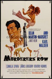 4m620 MURDERERS' ROW 1sh '66 McGinnis art of spy Dean Martin as Matt Helm, sexy Ann-Margret!