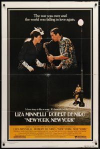 4m638 NEW YORK NEW YORK style B 1sh '77 Robert De Niro plays sax while Liza Minnelli sings!