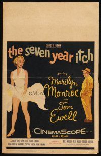 4p104 SEVEN YEAR ITCH WC '55 classic image of sexiest Marilyn Monroe with skirt blowing, Wilder!