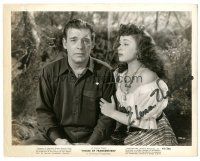 4t351 HOUSE OF FRANKENSTEIN signed 8x10.25 still '44 by Elena Verdugo, who's w/ worried Lon Chaney!