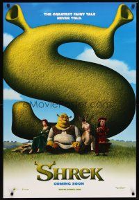 4z666 SHREK int'l teaser DS 1sh '01 Mike Myers, Eddie Murphy, Cameron Diaz!