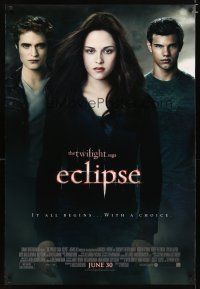 4z788 TWILIGHT SAGA: ECLIPSE advance DS 1sh '10 Kristen Stewart, Robert Pattinson, Lautner!