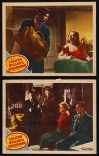 5c881 CALLING BULLDOG DRUMMOND 2 LCs '51 detective Walter Pidgeon, Margaret Leighton, Beatty, Evans