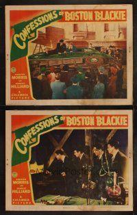 5c888 CONFESSIONS OF BOSTON BLACKIE 2 LCs '41 Chester Morris, George E. Stone, Richard Lane!