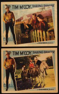 5c894 DARING DANGER 2 LCs '32 daredevil Tim McCoy rides & fights his way through Daring Danger!