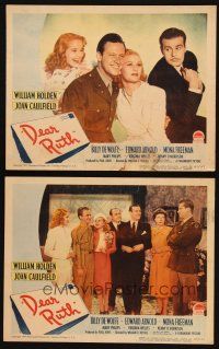 5c895 DEAR RUTH 2 LCs '47 William Holden & Joan Caulfield with Edward Arnold, pretty Mona Freeman!