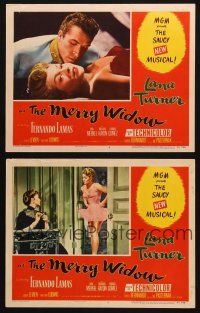 5c943 MERRY WIDOW 2 LCs '52 cool images of sexy Lana Turner, Fernando Lamas, Una Merkel!