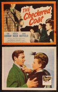 5c106 CHECKERED COAT 8 LCs '48 Tom Conway, Noreen Nash, Hurd Hatfield, crime film noir!