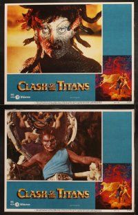 5c111 CLASH OF THE TITANS 8 LCs '81 Ray Harryhausen, cool images of monsters, Harry Hamlin!