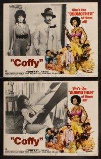 5c116 COFFY 8 LCs '73 Pam Grier is the Godmother of them all, Jack Hill blaxploitation classic!