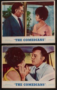 5c119 COMEDIANS 8 LCs '67 Richard Burton, Elizabeth Taylor, Alec Guinness & Peter Ustinov!