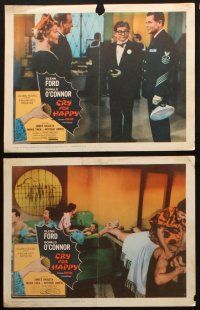 5c553 CRY FOR HAPPY 6 LCs '60 Glenn Ford & Donald O'Connor take over a geisha house & the girls too