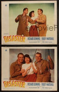 5c797 DISASTER 3 LCs '48 images of Richard Denning, Trudy Marshall, James Millican!