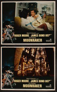 5c255 MOONRAKER 8 LCs '79 Roger Moore as James Bond, Richard Kiel, sexy Lois Chiles!