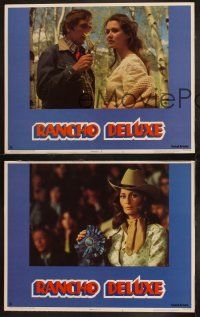 5c835 RANCHO DELUXE 3 LCs '75 Elizabeth Ashley w/ Harry Dean Stanton, wacky bull in hotel room!