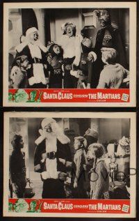 5c761 SANTA CLAUS CONQUERS THE MARTIANS complete set of 4 LCs '64 fantasy, aliens, robots & Santa!