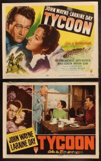 5c395 TYCOON 8 LCs '47 John Wayne, Laraine Day, Cedric Hardwicke, Anthony Quinn, James Gleason!