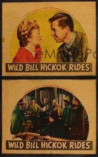 5c858 WILD BILL HICKOK RIDES 3 LCs '42 Constance Bennett, Bruce Cabot, William, Da Silva, Bond!