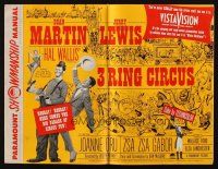 5g503 3 RING CIRCUS pressbook '54 Dean Martin & Jerry Lewis, Jerrico The Wonder Clown!