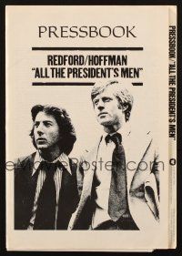 5g511 ALL THE PRESIDENT'S MEN pressbook '76 Dustin Hoffman & Robert Redford as Woodward & Bernstein